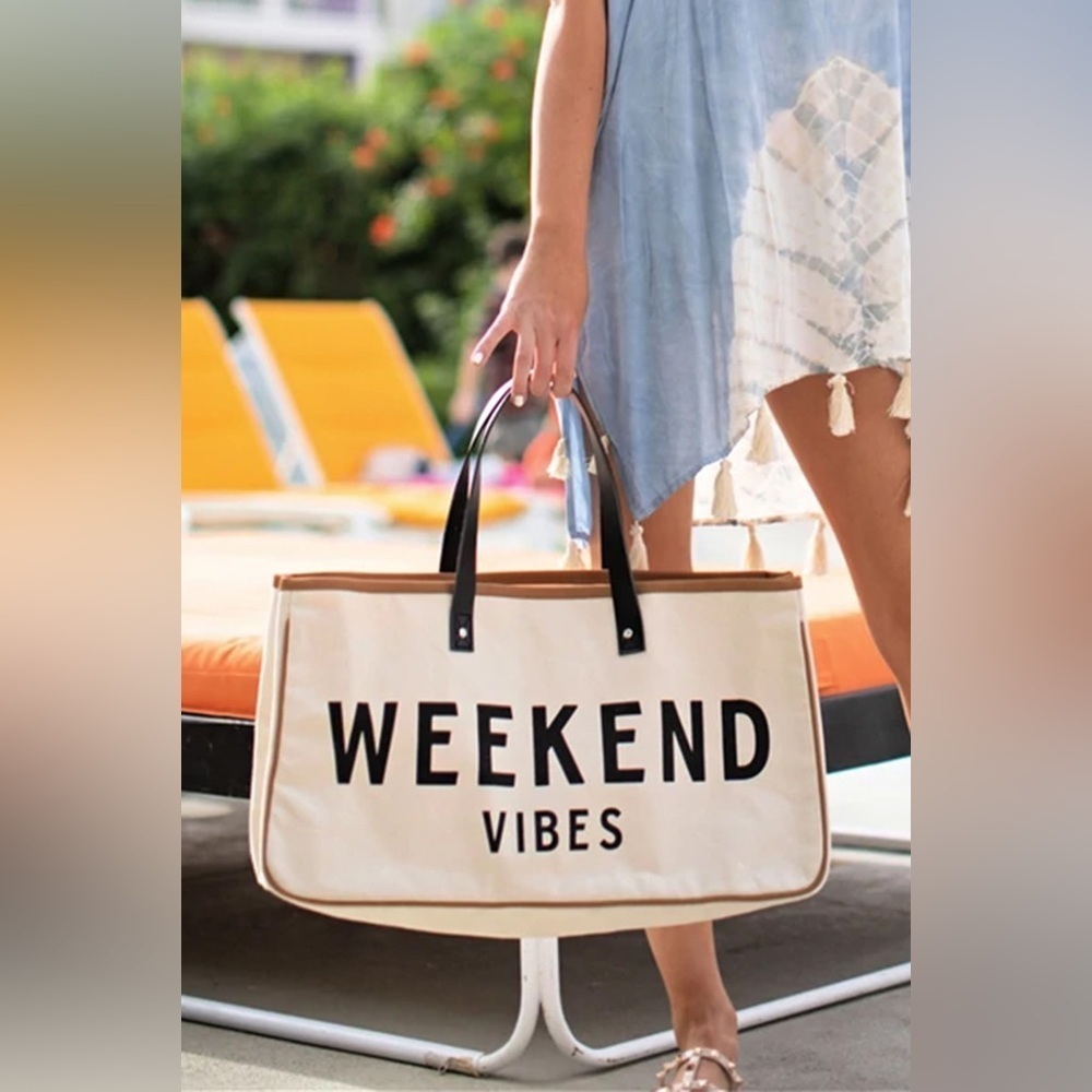 Weekend Vibes Carry-All Tote Beach Bag